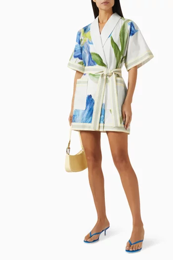 Greer Wrap Dress in Linen