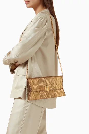 Nobile Clutch Bag in Python printed Metallic Leather