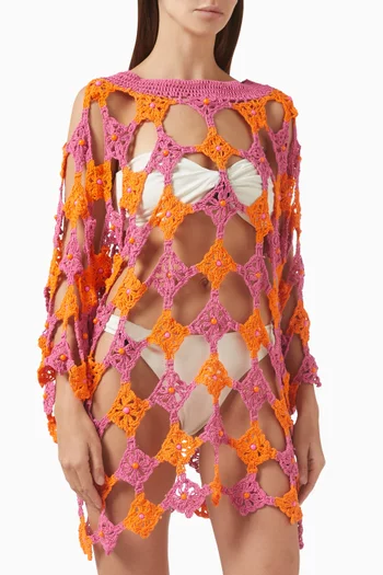 Siwa Mini Dress in Crochet