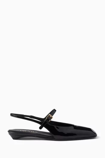 Slingback Ballet Flats in Patent Leather