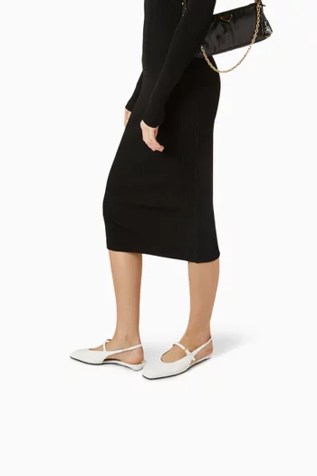 Slingback Ballet Flats in Patent Leather