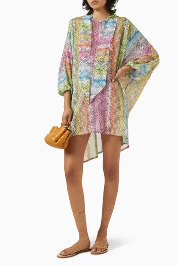Printed Cover-up Mini Dress