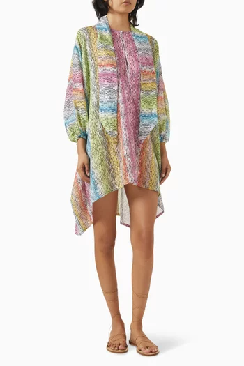 Printed Cover-up Mini Dress