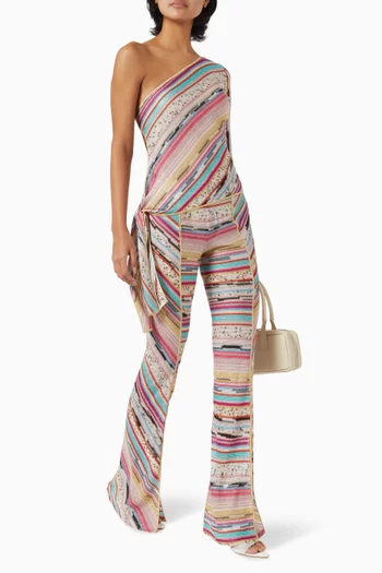 One-shoulder Top in Rayon Blend