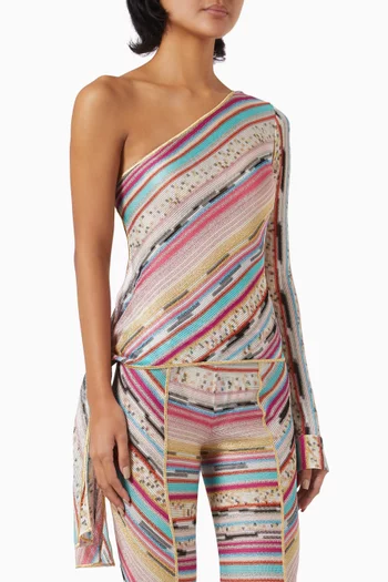 One-shoulder Top in Rayon Blend