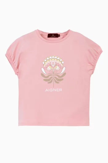 Graphic Print T-shirt in Cotton-jersey