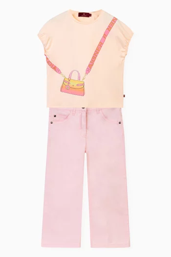 Straight-leg Pants in Cotton