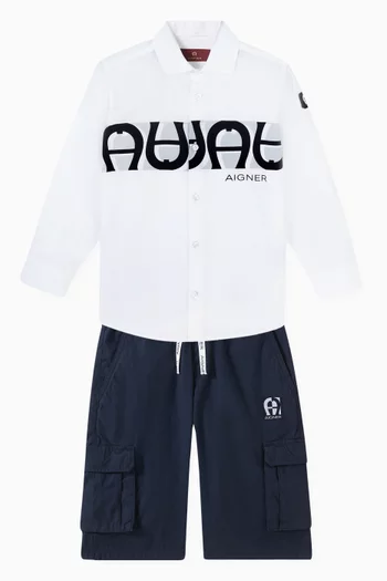 Logo-print Shirt in Cotton
