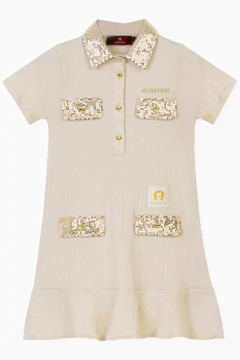 Sequin-embellished Shirt Dress