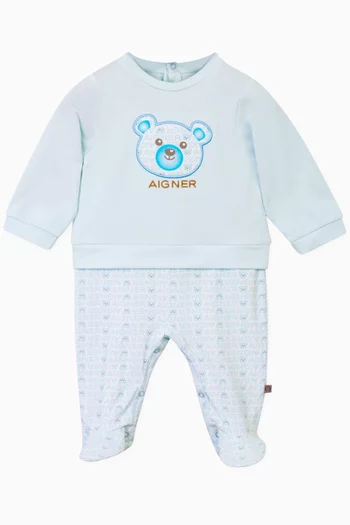 Teddy Graphic Pyjama in Cotton