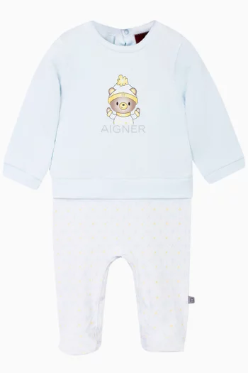 Teddy Bear Graphic Pyjama in Cotton