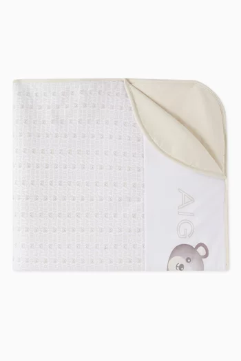 Logo Baby Blanket in Pima Cotton