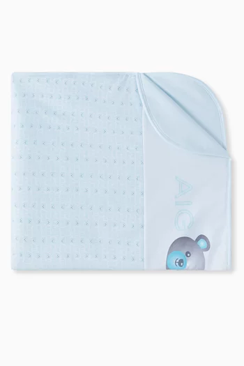 Logo Baby Blanket in Pima Cotton