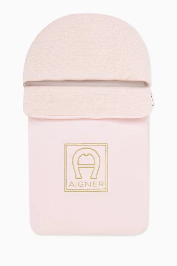 Logo Embroidered Baby Nest in Cotton