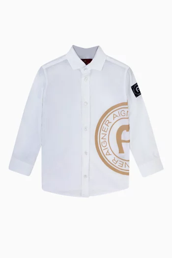 Graphic Logo-print Shirt in Cotton