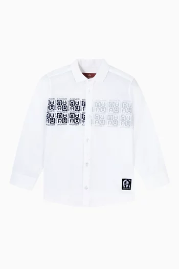 Colourblock Polo Shirt in Cotton