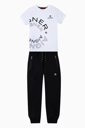 Graphic Logo Print T-shirt in Cotton