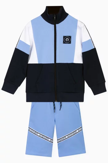Colour-block Zip Sweatshirt
