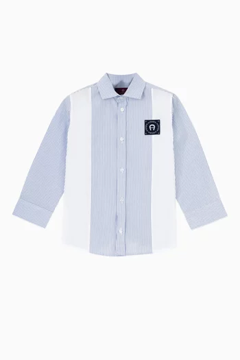 Colour-Block Shirt in Cotton