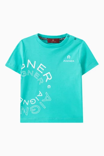 Logo Print T-shirt in Cotton