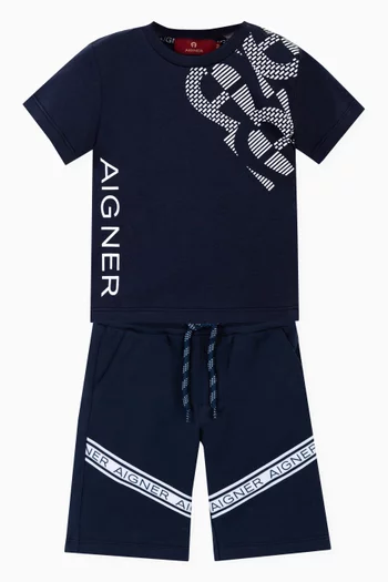 Logo Graphic Bermuda Shorts in Cotton