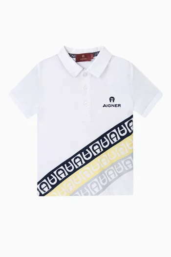 Logo Polo Shirt in Cotton