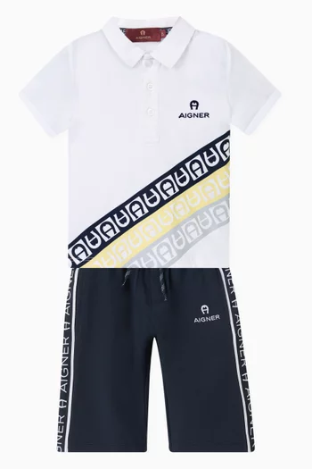 Logo Graphic Bermuda Shorts in Cotton