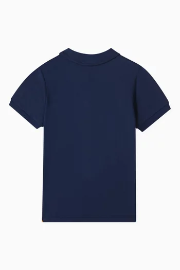 Graphic Logo Polo Shirt in Cotton