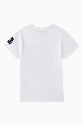 Graphic Logo Polo Shirt in Cotton