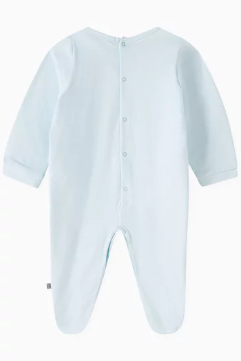 Logo-print Sleepsuit in Cotton