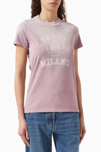 Logo T-shirt in Cotton Jersey