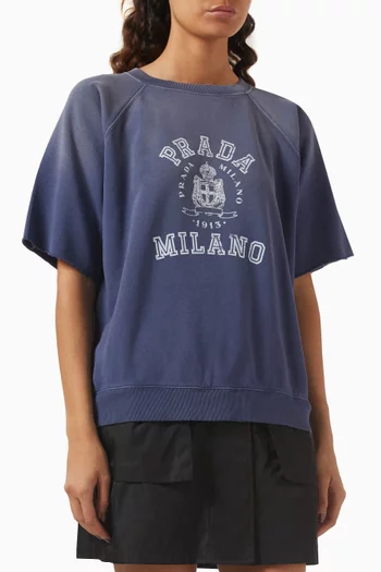 Logo T-shirt in Cotton Fleece