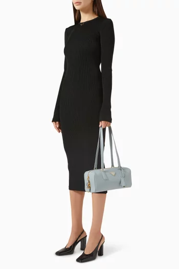 Rib-knit Midi Dress in Jersey