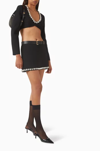 Crystal-embellished Mini Skirt
