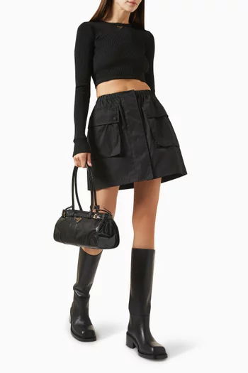 Cargo Mini Skirt in Re-Nylon