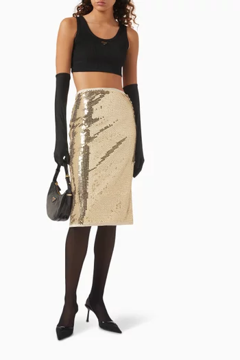 Sequinned Pencil Skirt