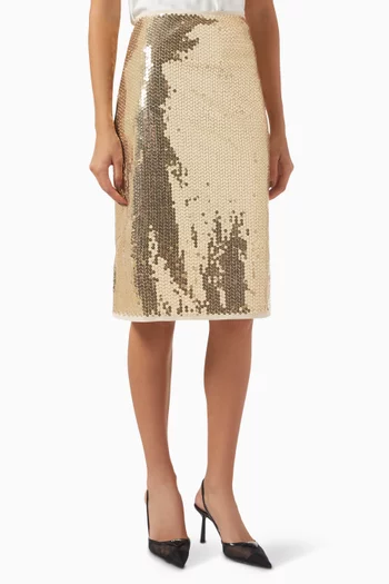 Sequinned Pencil Skirt