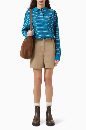 Striped Polo Shirt in Cotton Piqué