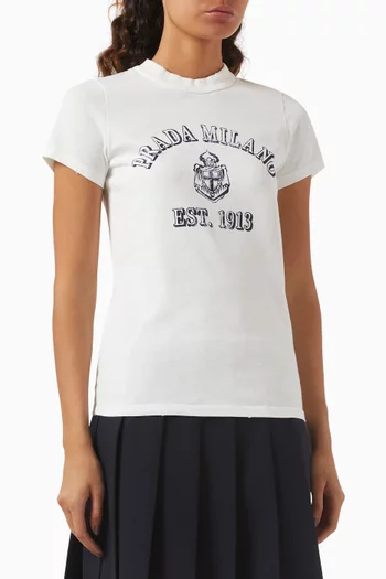 Logo T-shirt in Cotton Jersey