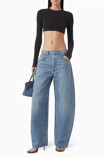 Oversized Rounded Jeans in Denim