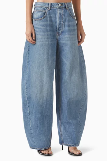 Oversized Rounded Jeans in Denim