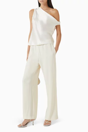 Resort Drawstring Pants in Crepe