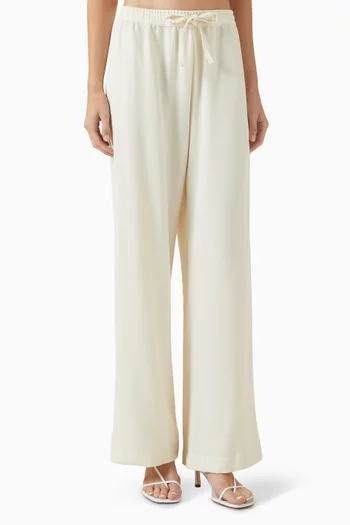 Resort Drawstring Pants in Crepe