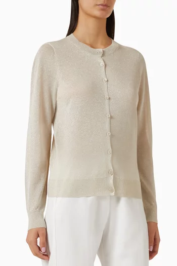 Knit Cardigan in Lamé