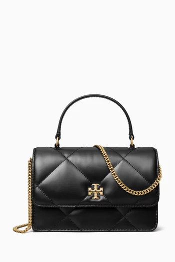 Mini Kira Top-handle Chain Wallet in Quilted Leather