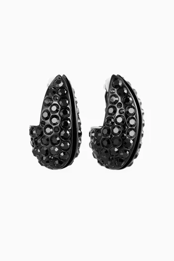 Wave Crystal-embellished Earrings in Resin
