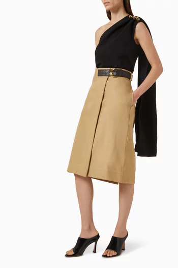 One-shoulder Top in Crepe
