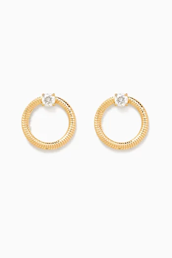 The Prince Diamond Earrings in 14kt Yellow Gold