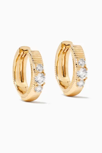 Gloria Diamond Earrings in 14kt Yellow Gold