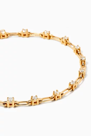 Diamond Flounce Bracelet in 14kt Yellow Gold